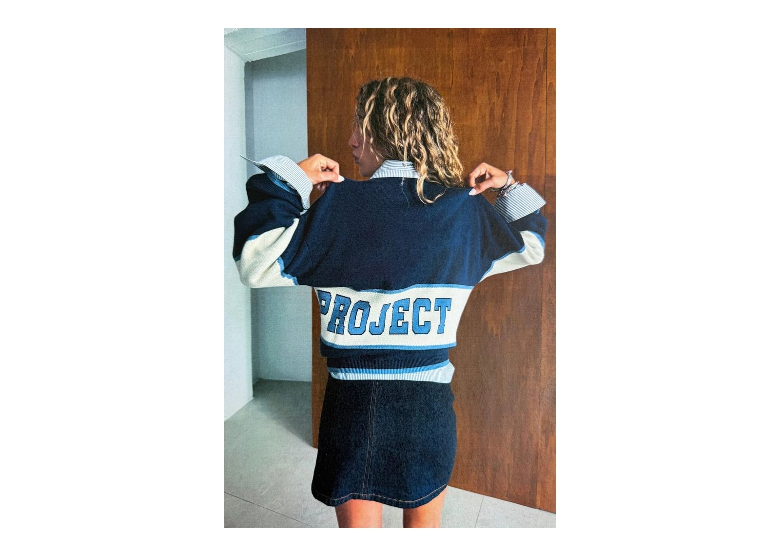 Nude Project Big-Striped Knit Sweater Navy - görsel 6