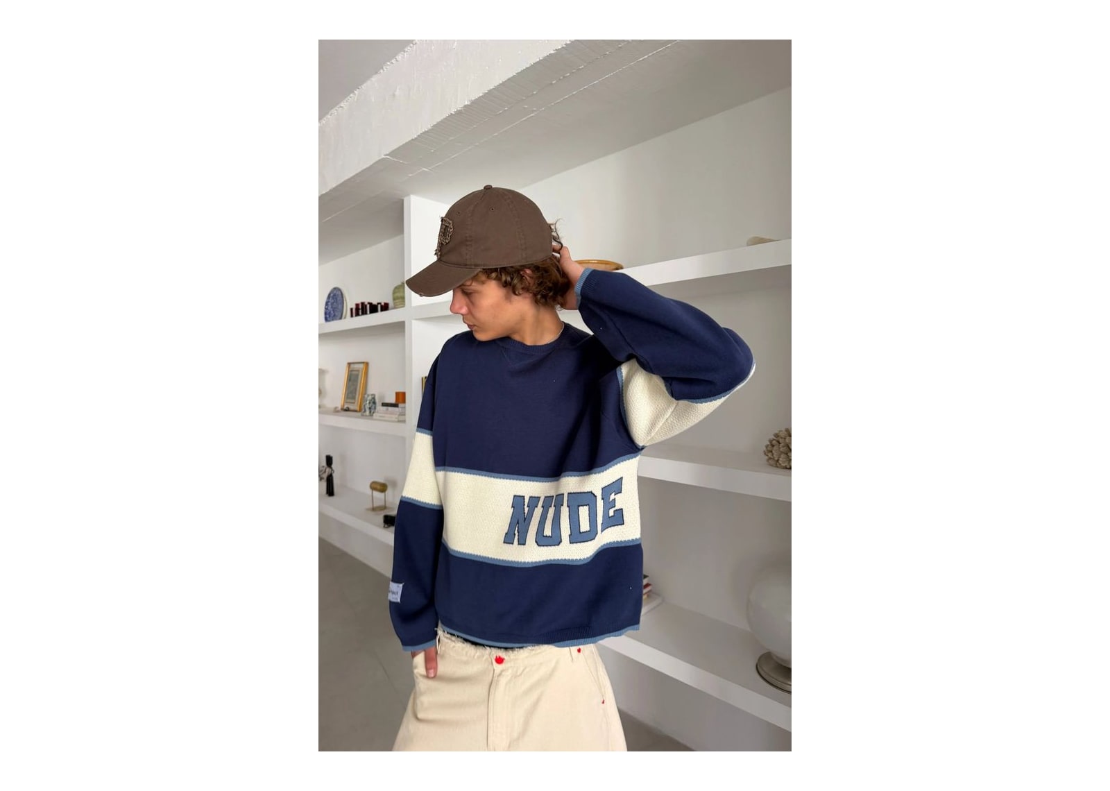 Nude Project Big-Striped Knit Sweater Navy - görsel 8