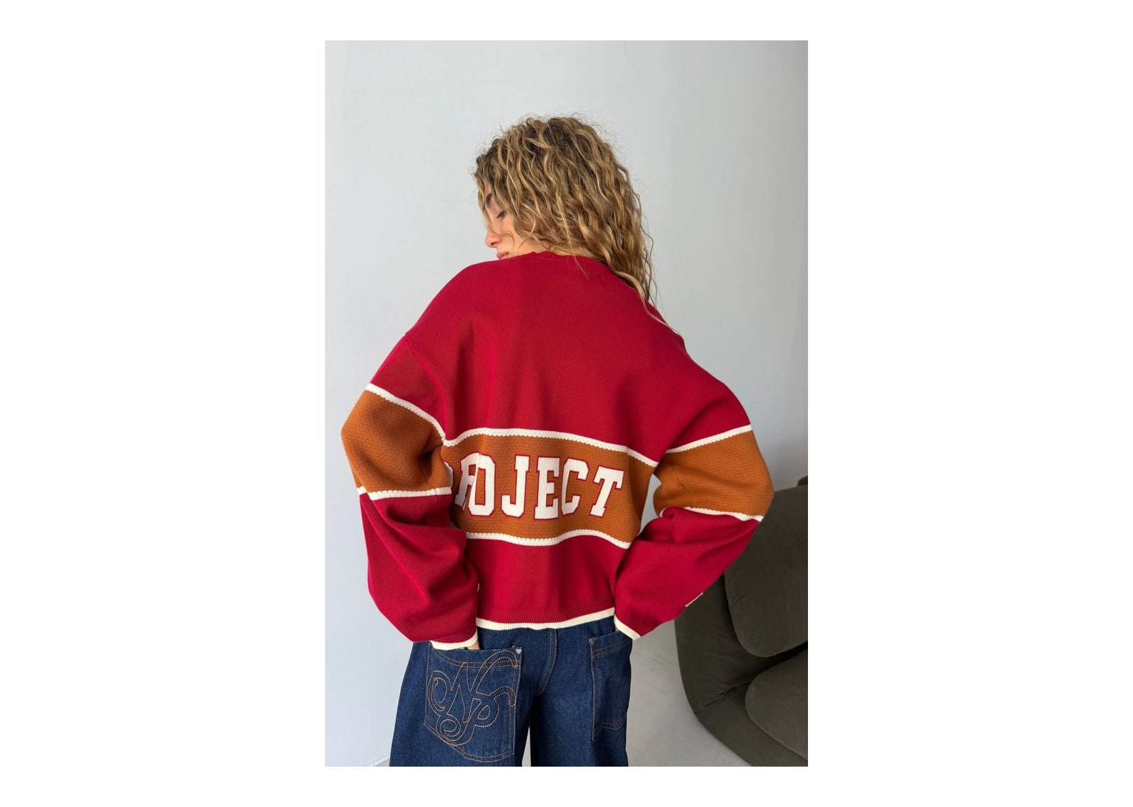 Nude Project Big-Striped Knit Sweater Red - görsel 6