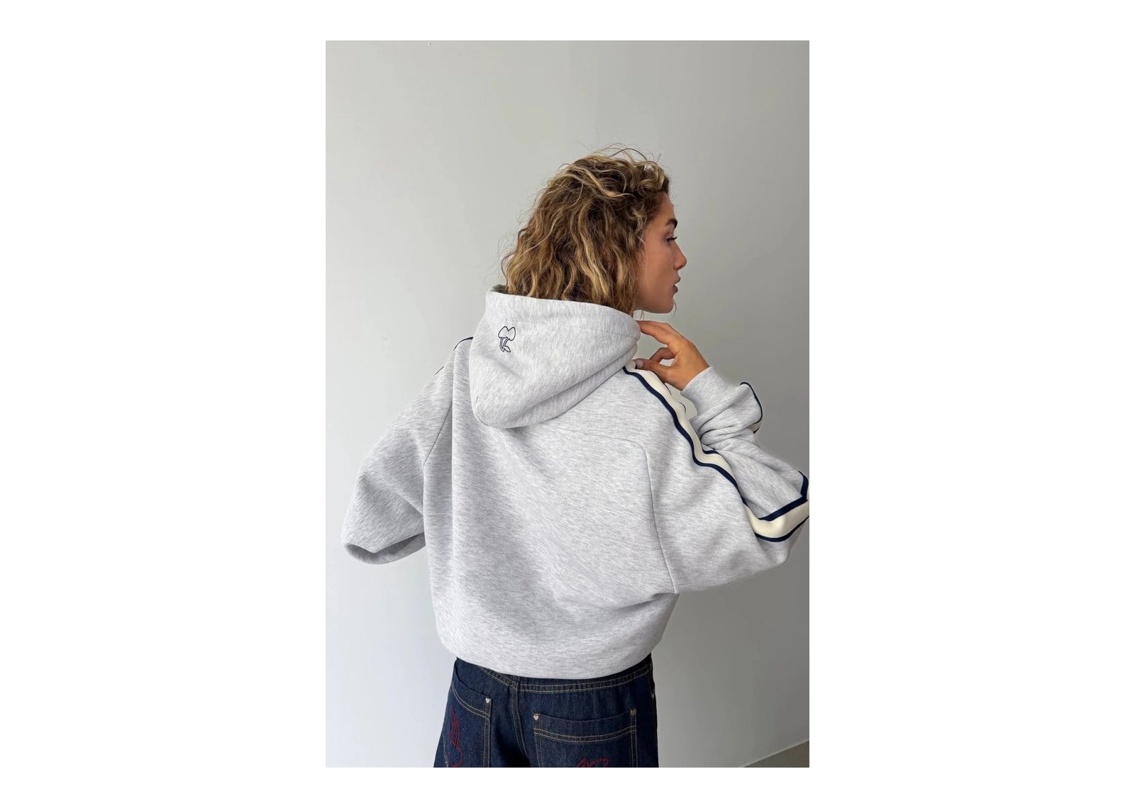 Nude Project Biggie Hoodie Grey Melange - görsel 12