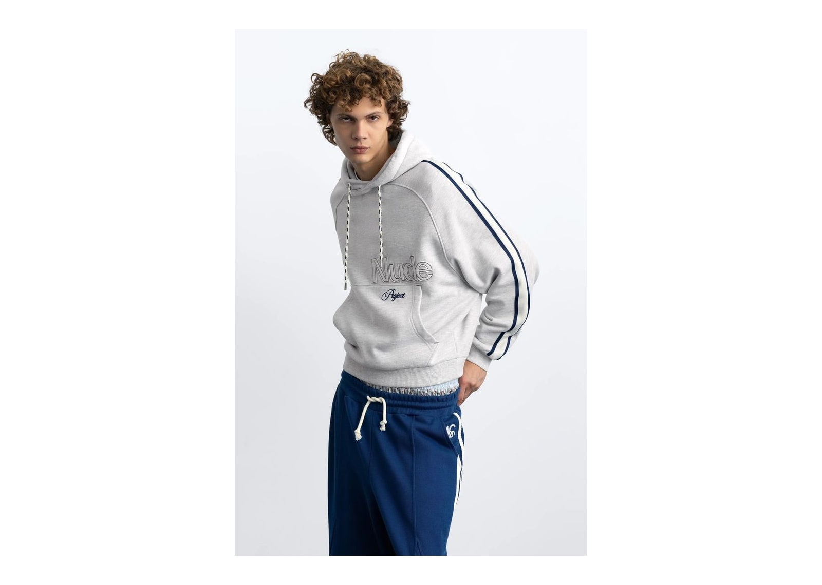 Nude Project Biggie Hoodie Grey Melange - görsel 4
