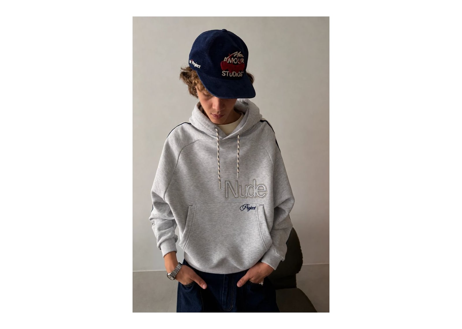 Nude Project Biggie Hoodie Grey Melange - görsel 6