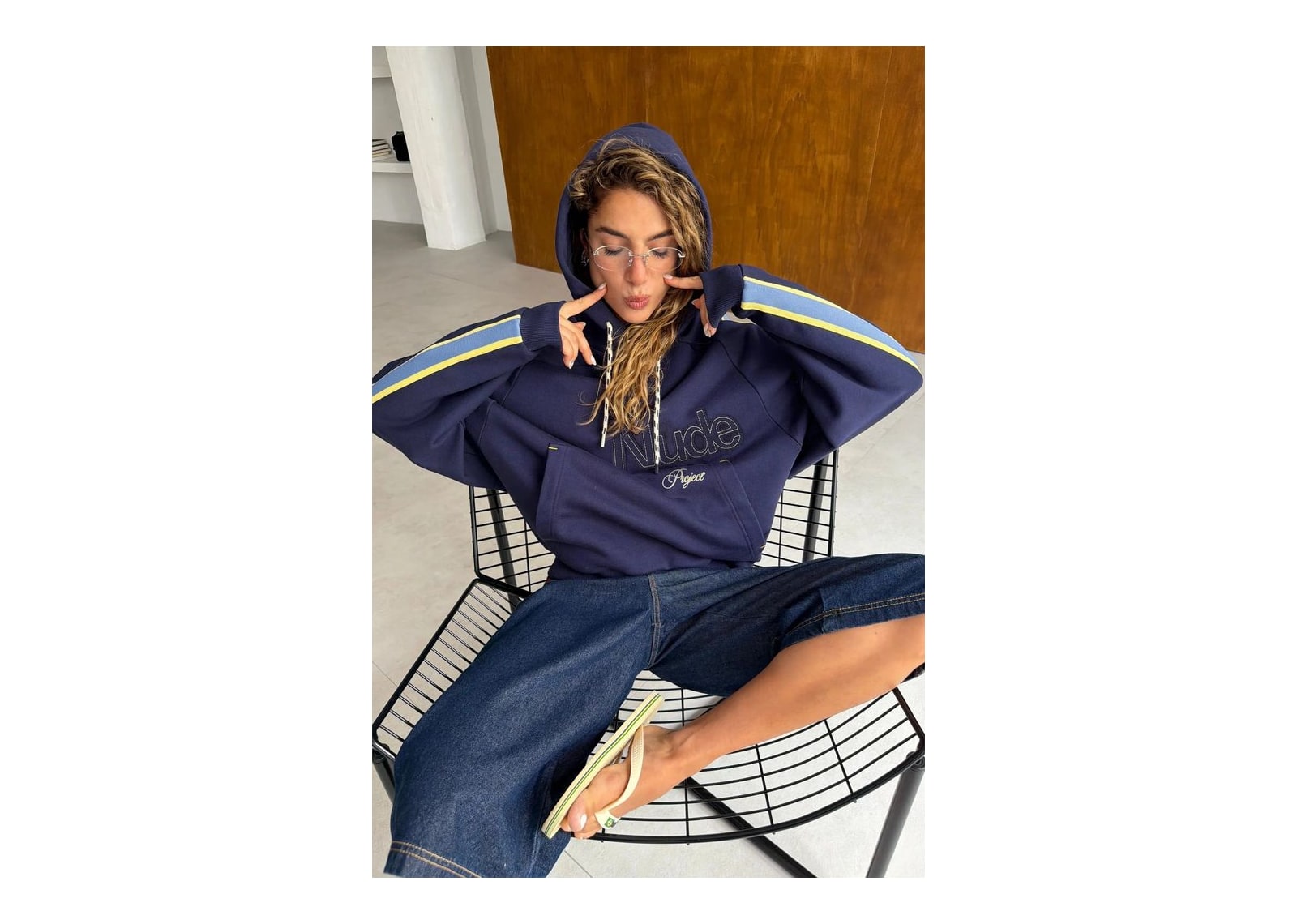 Nude Project Biggie Hoodie Navy - görsel 8