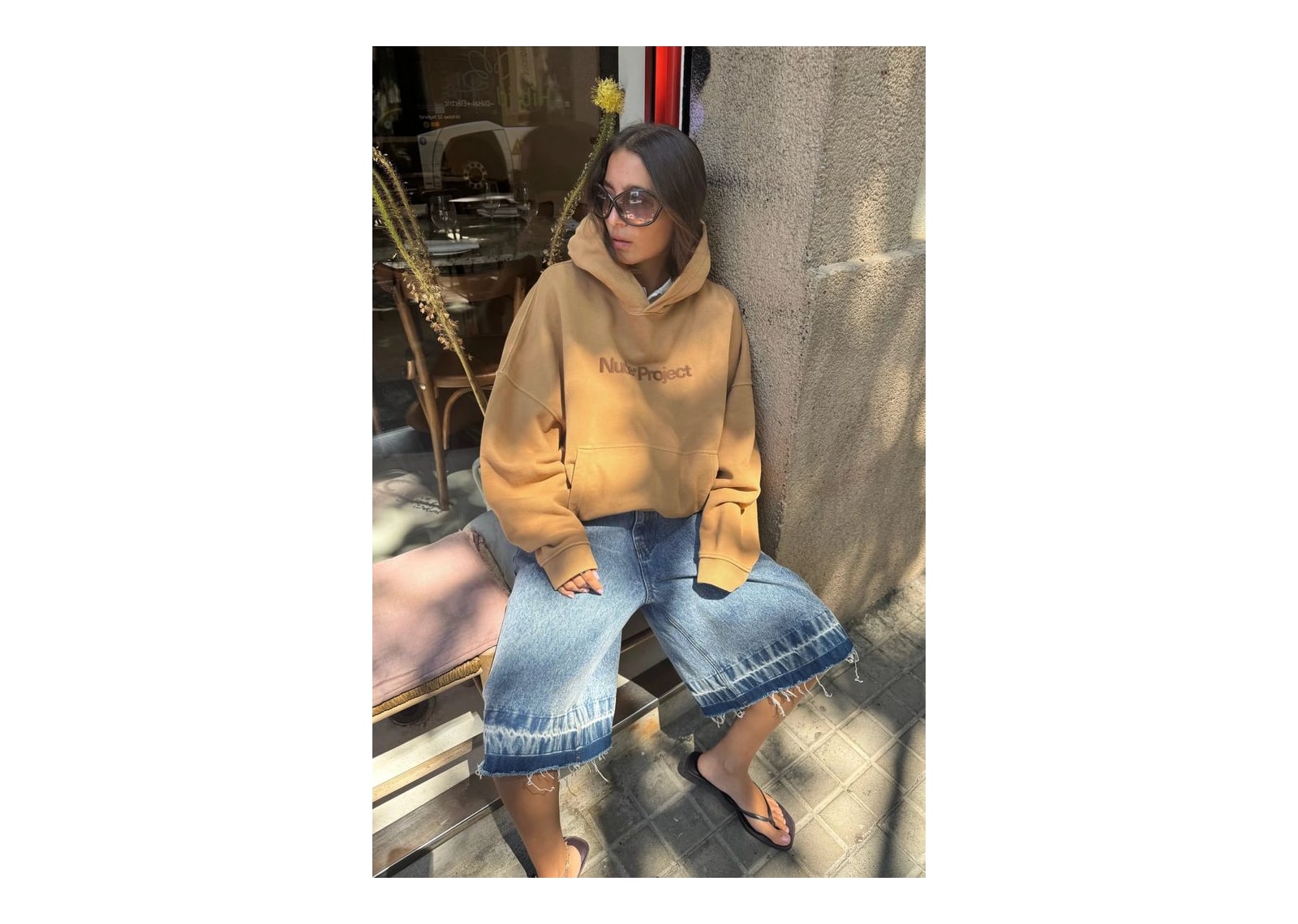 Nude Project Box Logo Hoodie Beige - görsel 3