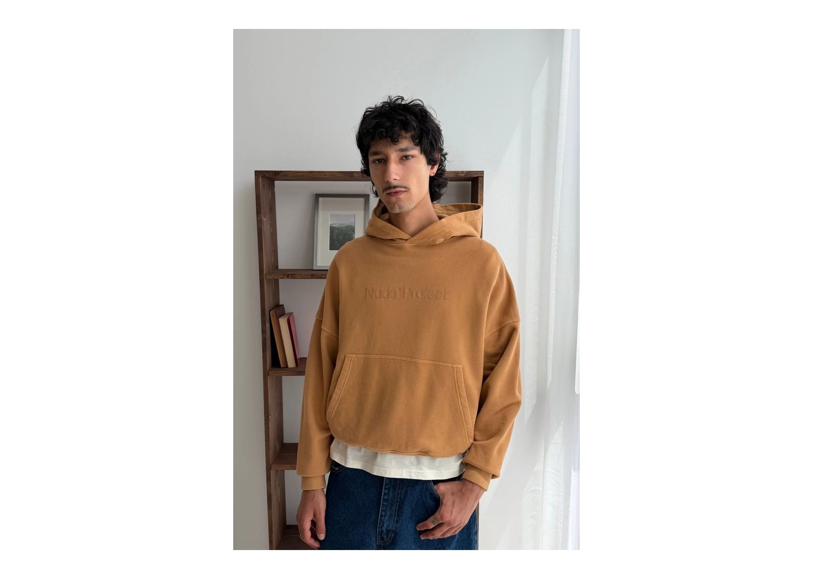 Nude Project Box Logo Hoodie Beige - görsel 8