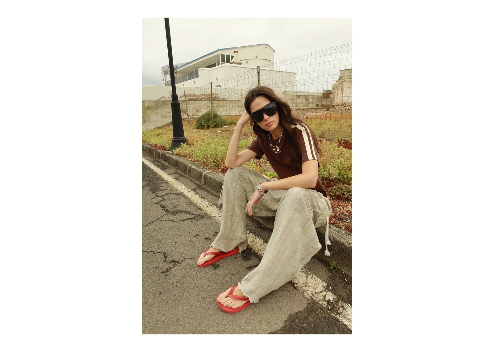 Nude Project Cherry Logo Slim Tee Brown - görsel 7