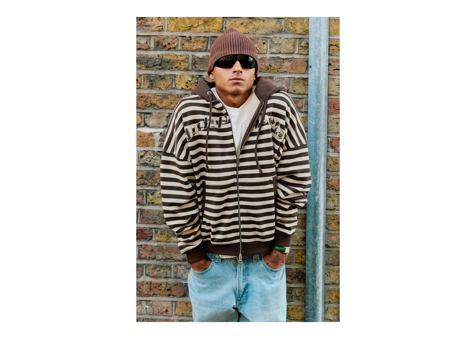 Nude Project Clyde Zip-Up Hoodie Brown - görsel 9
