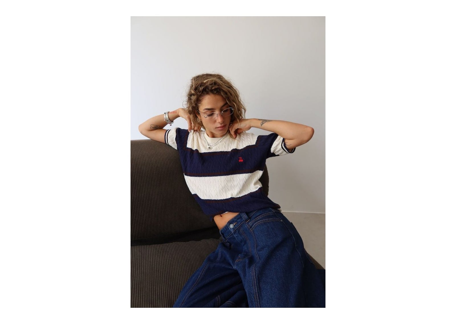Nude Project Costa Knit Tee Blue - görsel 5