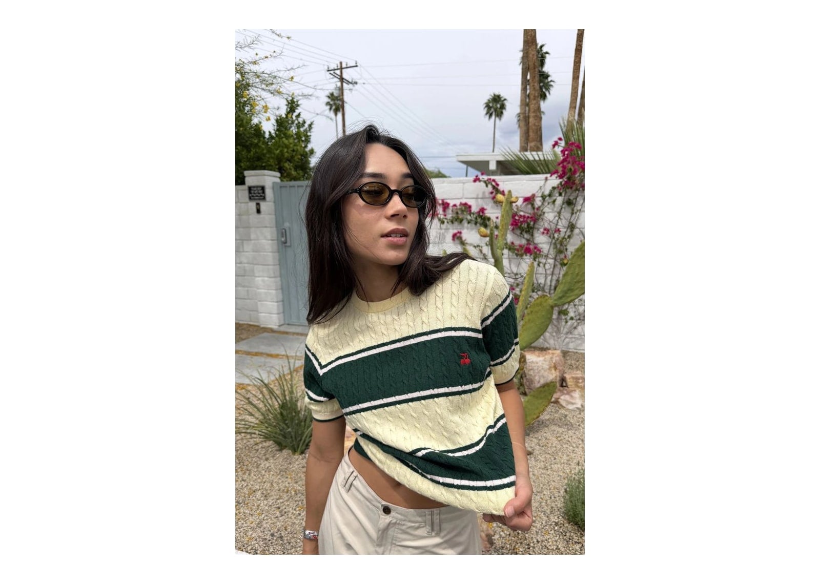 Nude Project Costa Knit Tee Green - görsel 4