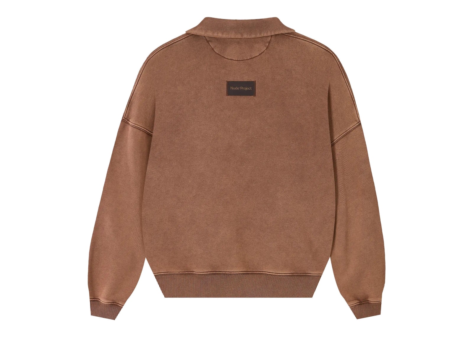 Nude Project Daegu Quarter-Zip Brown - görsel 4