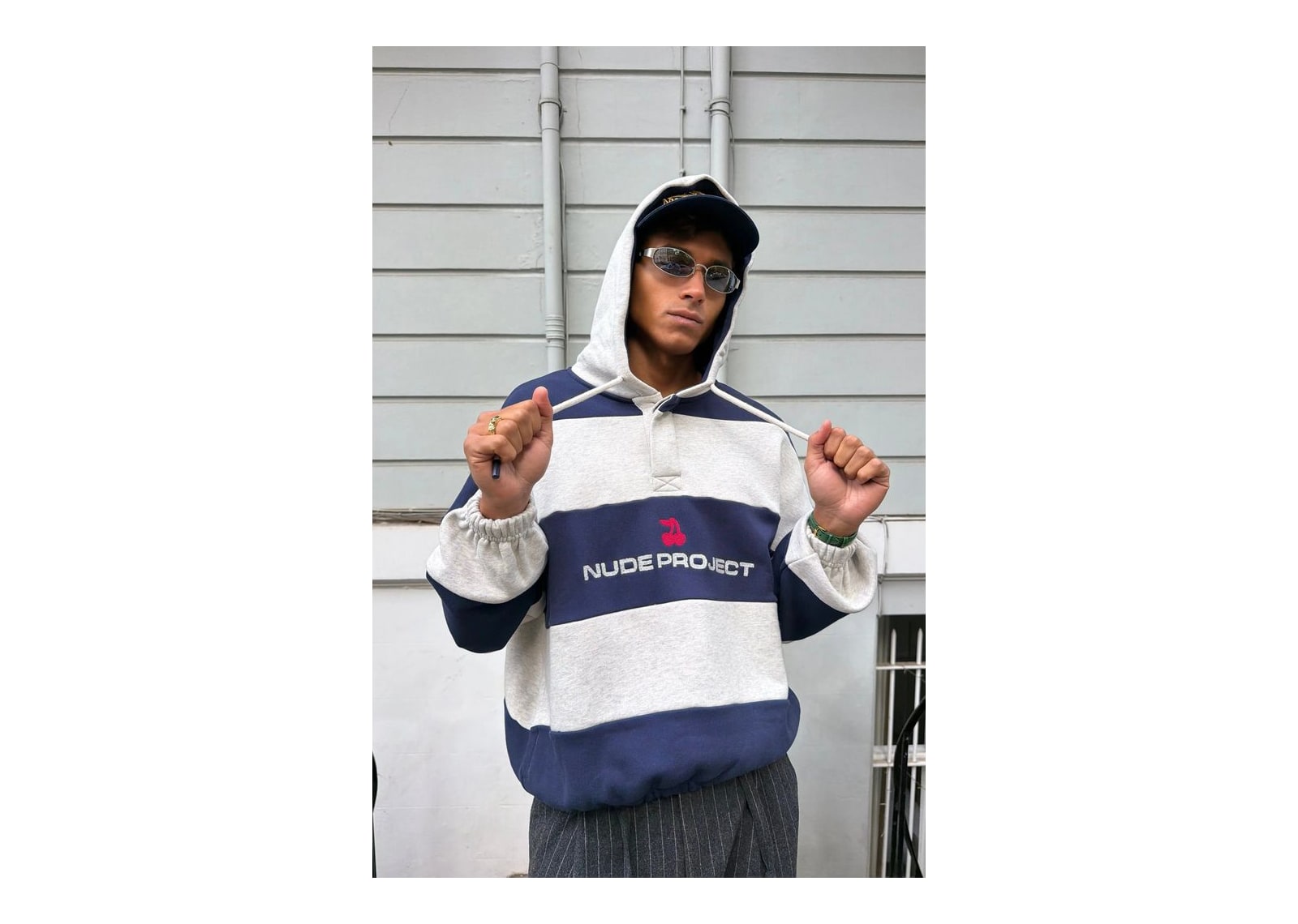 Nude Project Dalton Hoodie Navy - görsel 8