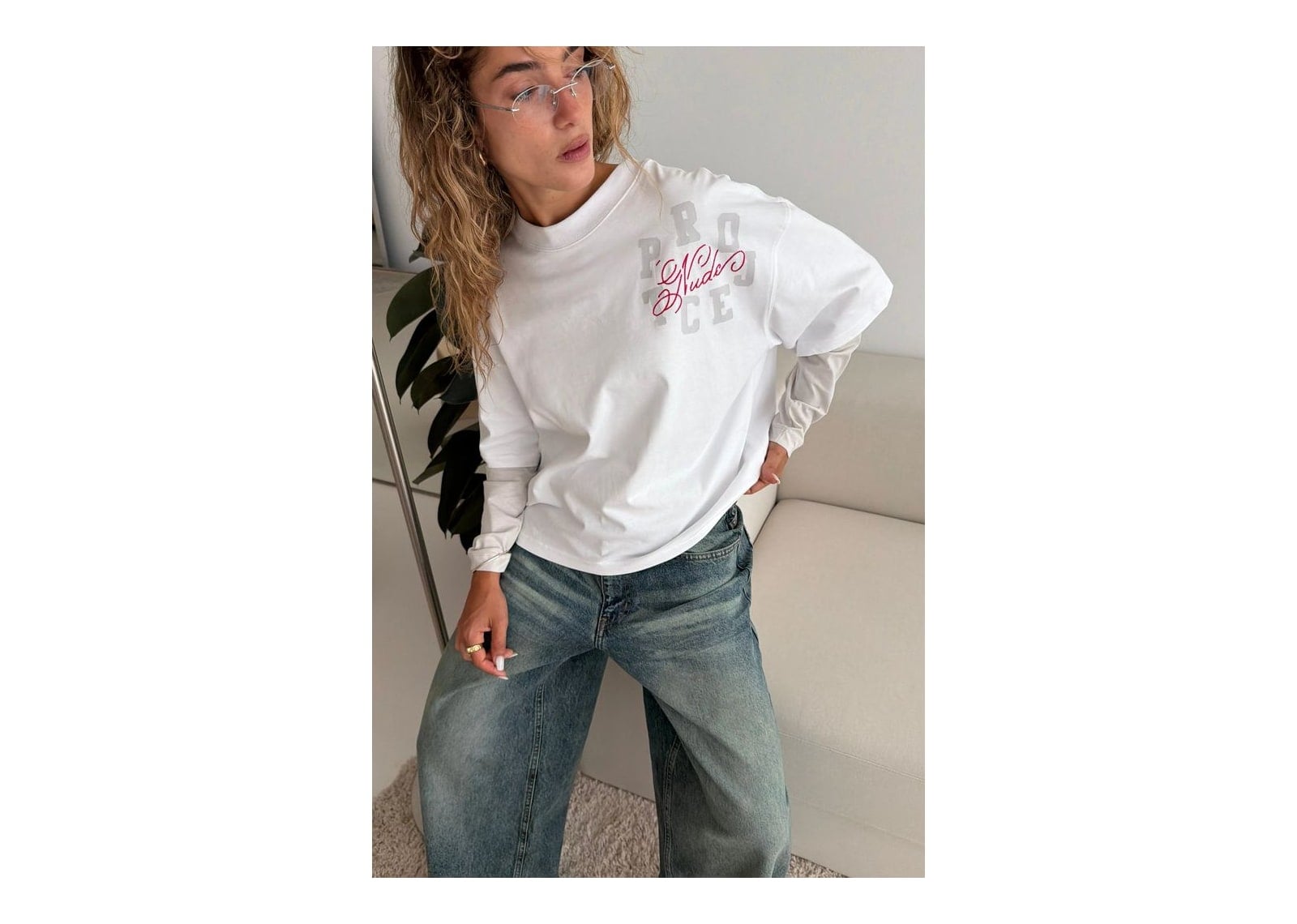 Nude Project Department Tee White - görsel 11