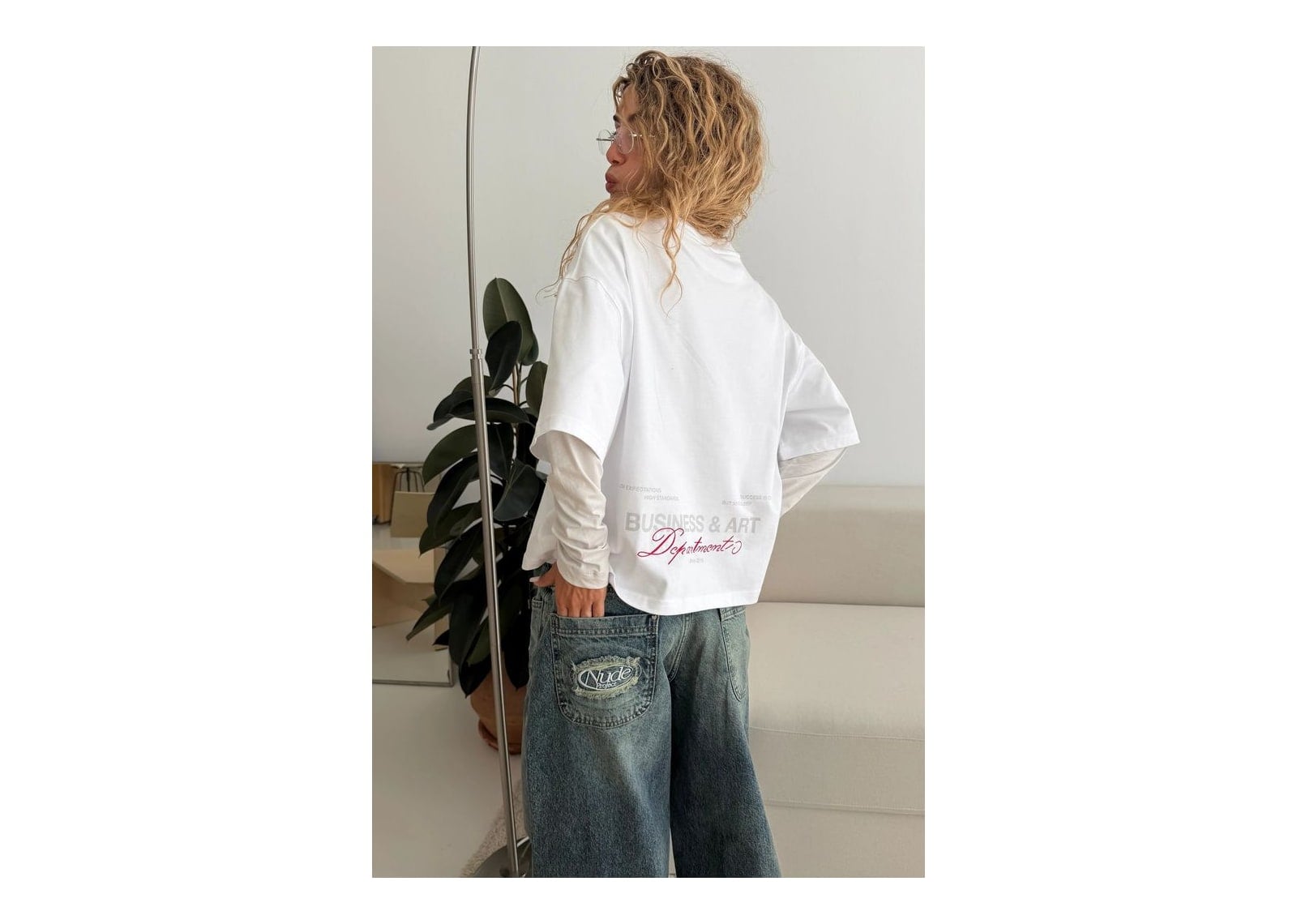 Nude Project Department Tee White - görsel 9