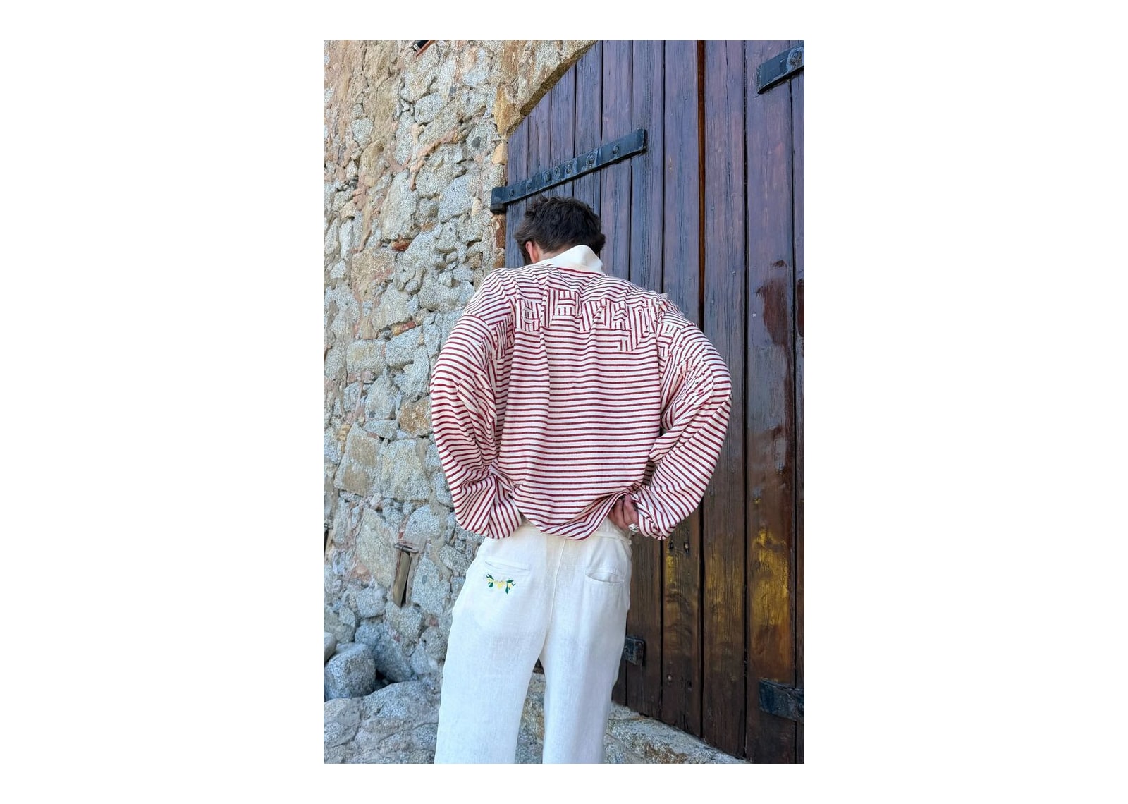 Nude Project Faded Striped Polo Red - görsel 10