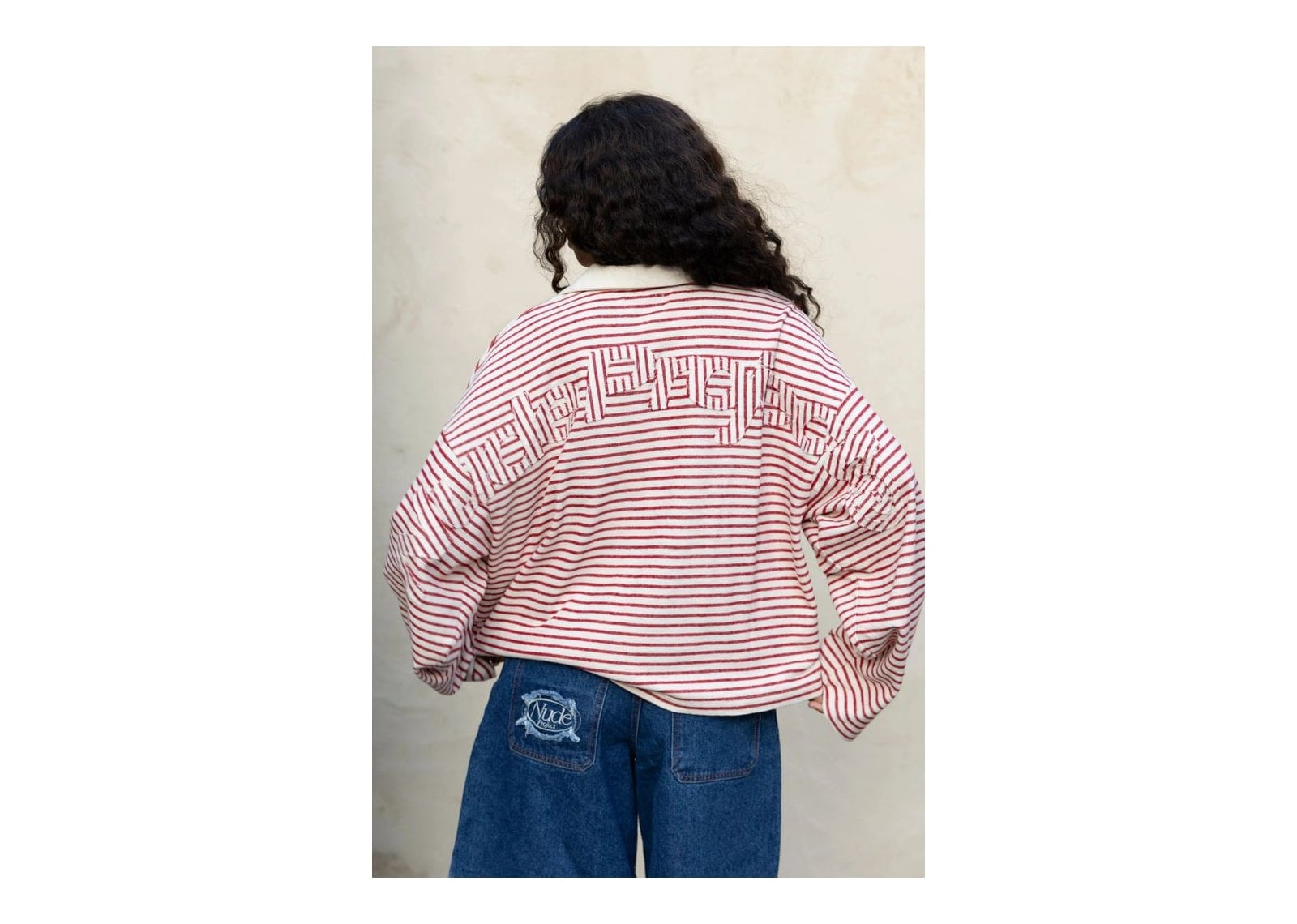 Nude Project Faded Striped Polo Red - görsel 13