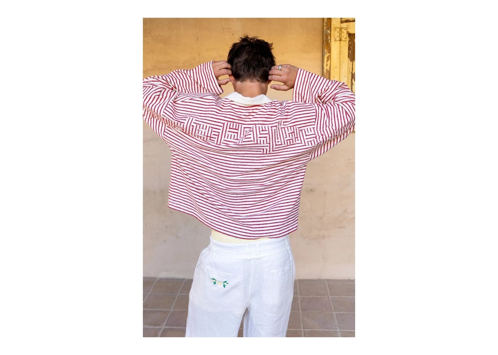 Nude Project Faded Striped Polo Red - görsel 14