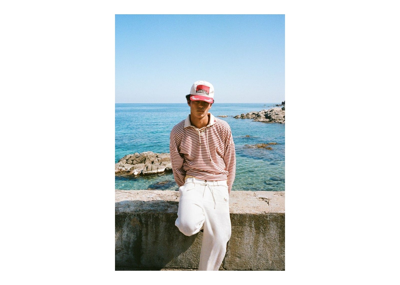 Nude Project Faded Striped Polo Red - görsel 6