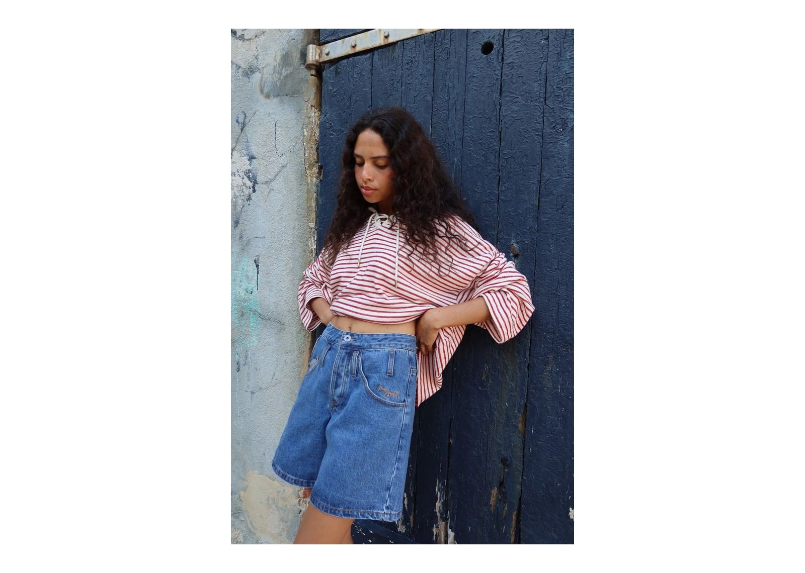 Nude Project Faded Striped Polo Red - görsel 7