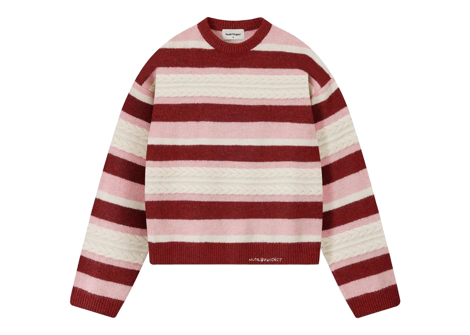 Nude Project Flamingo Knit Sweater Burgundy