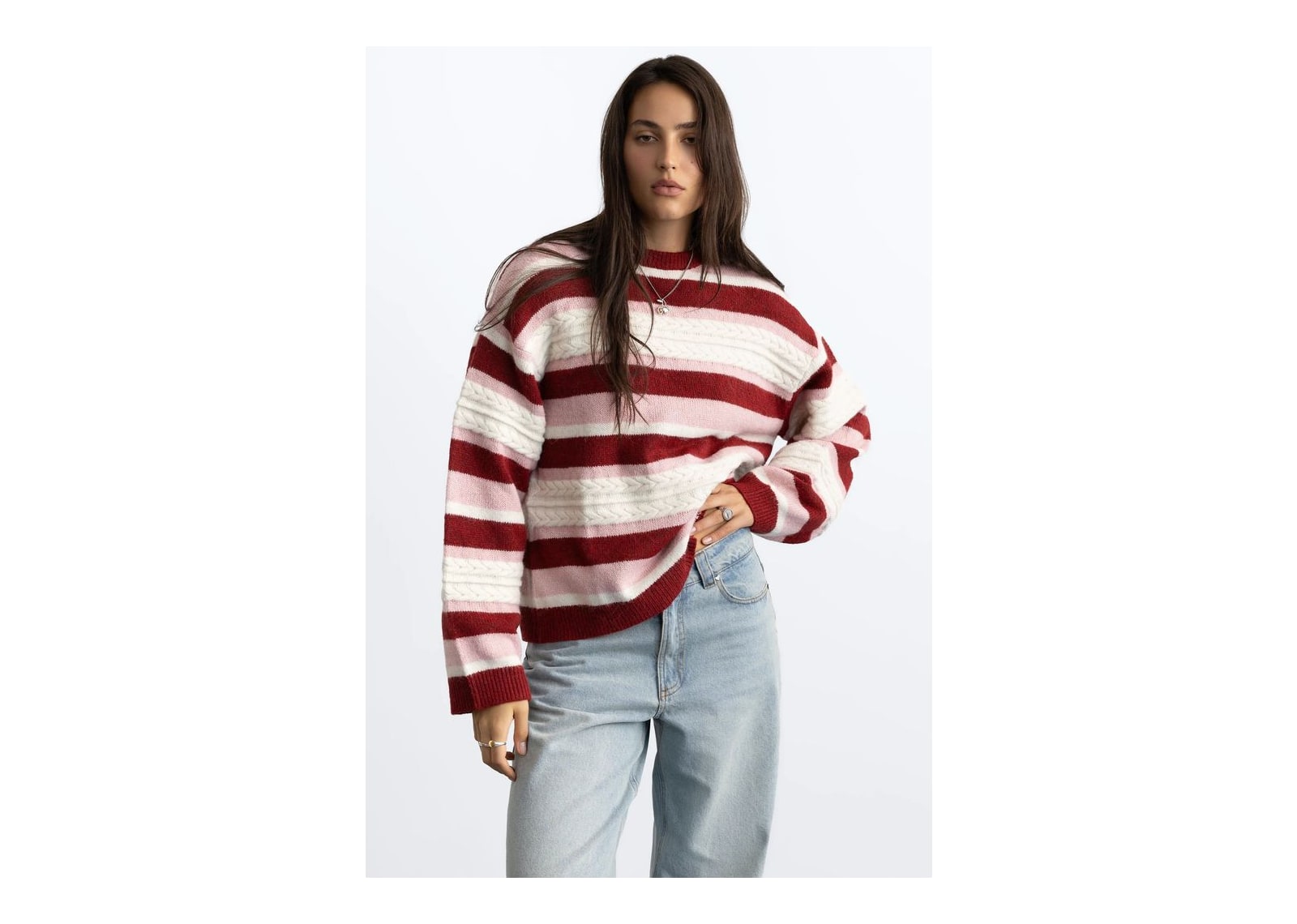 Nude Project Flamingo Knit Sweater Burgundy - görsel 11