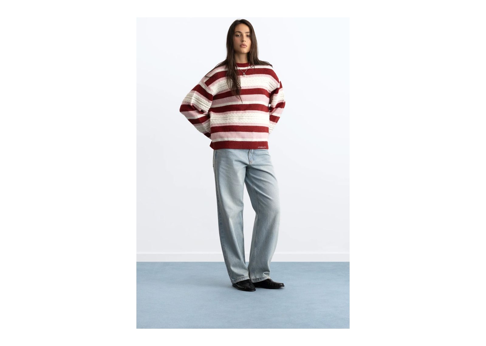 Nude Project Flamingo Knit Sweater Burgundy - görsel 12