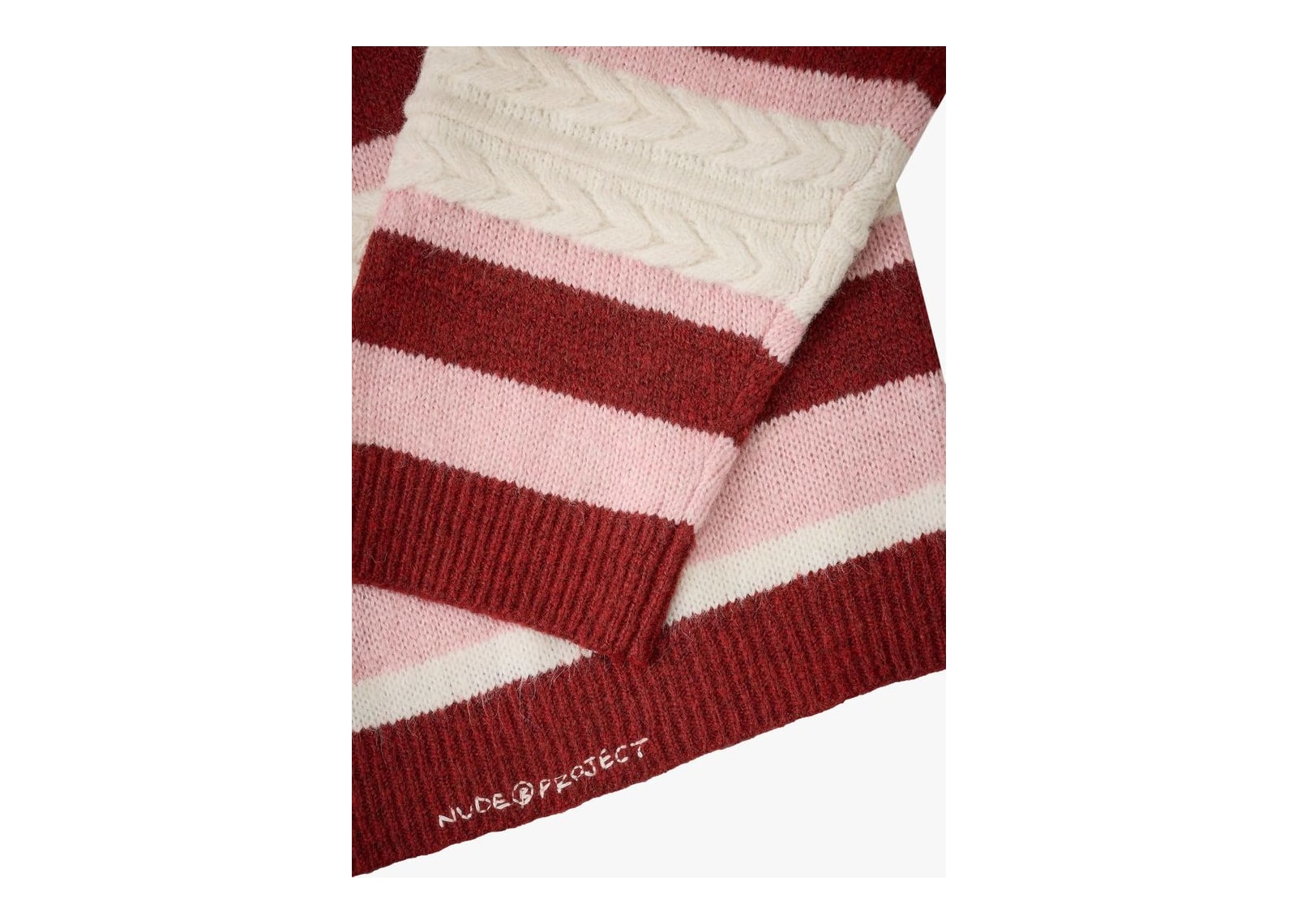 Nude Project Flamingo Knit Sweater Burgundy - görsel 13