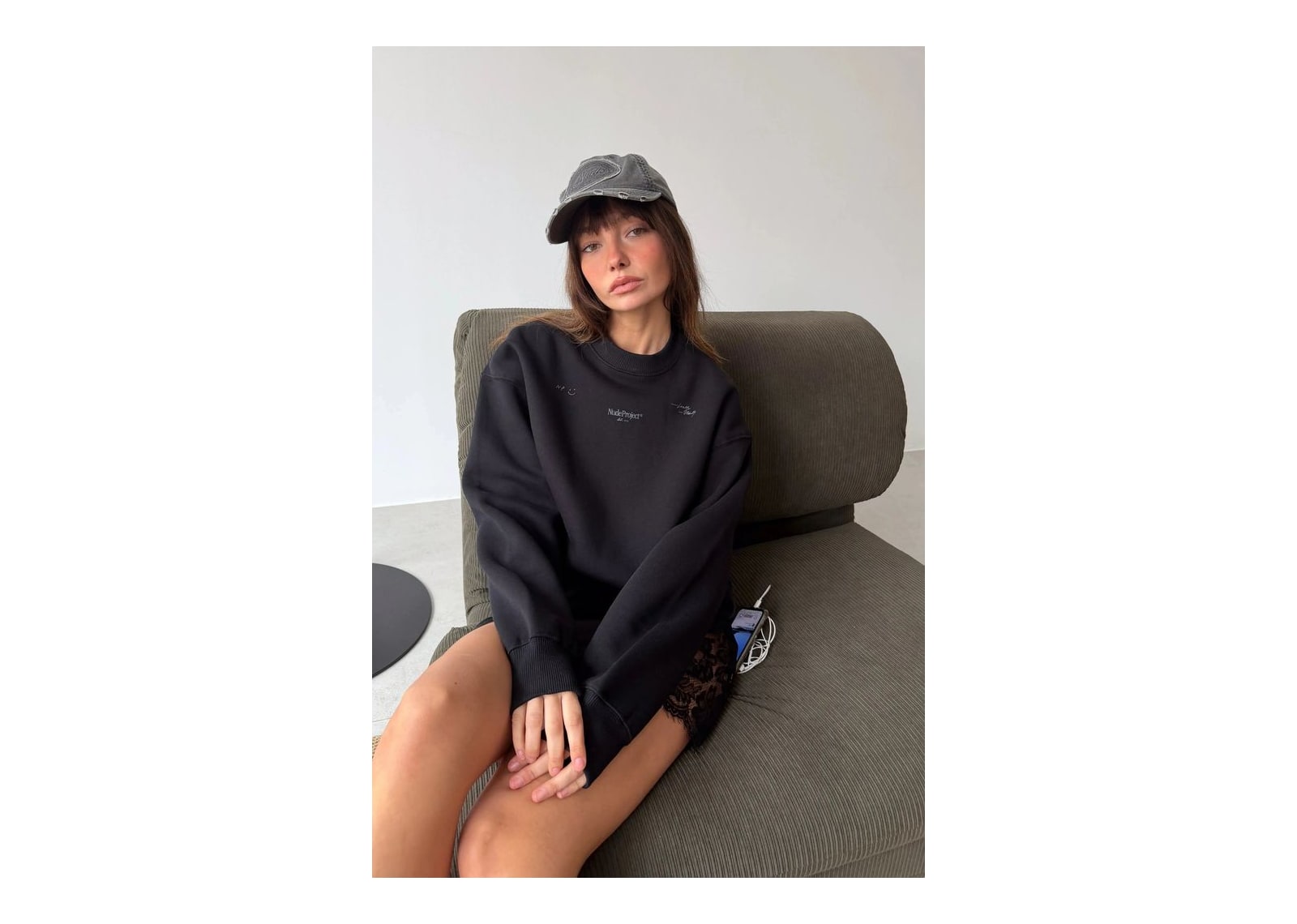 Nude Project Global Soon Sweatshirt Black - görsel 2