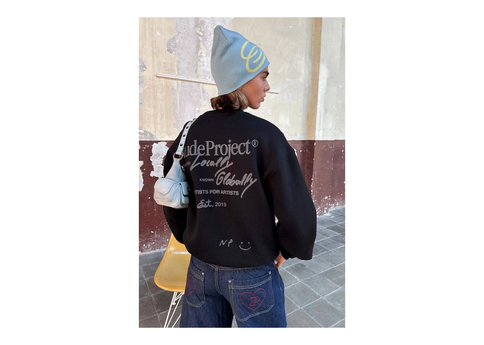 Nude Project Global Soon Sweatshirt Black - görsel 7