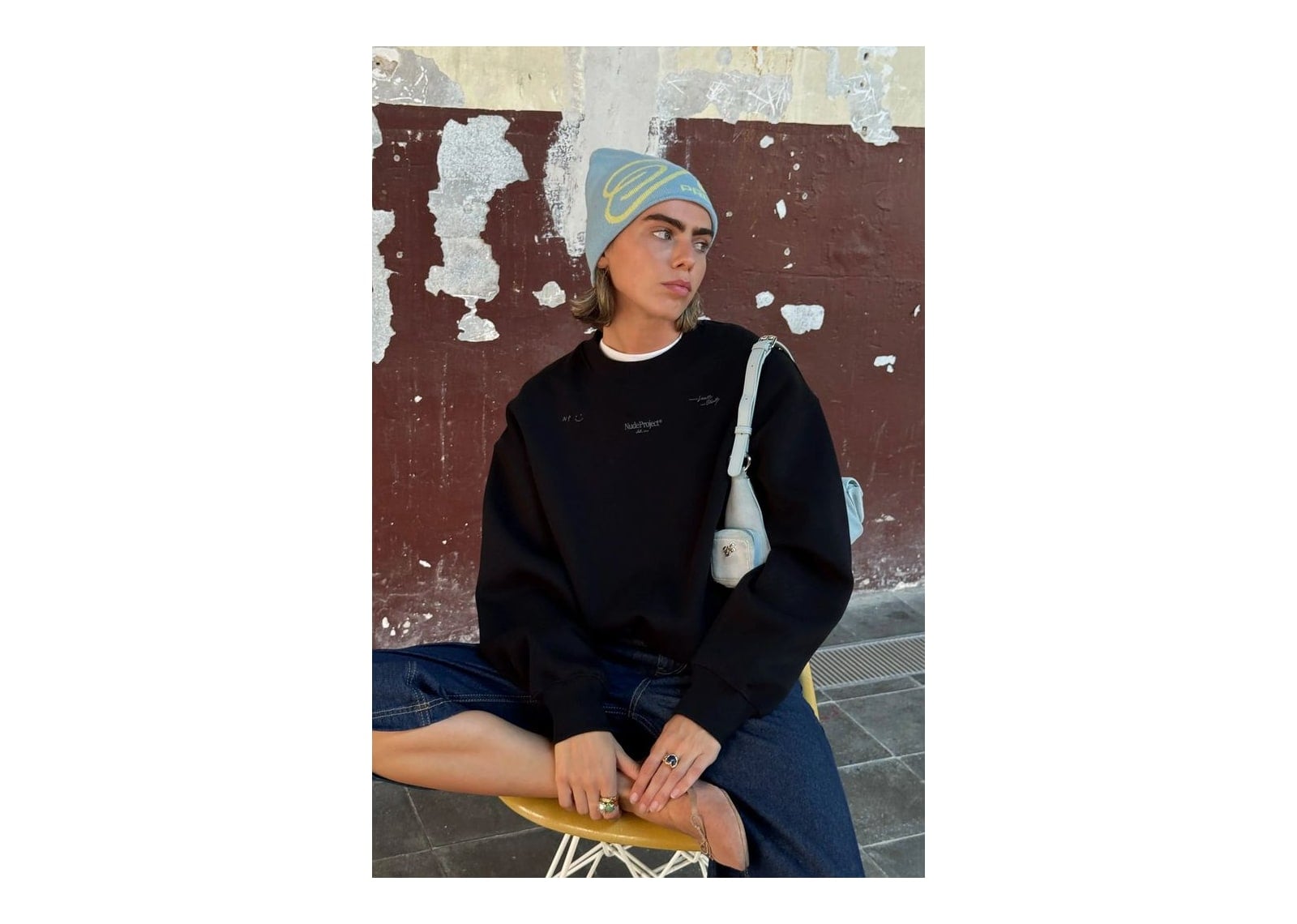 Nude Project Global Soon Sweatshirt Black - görsel 8