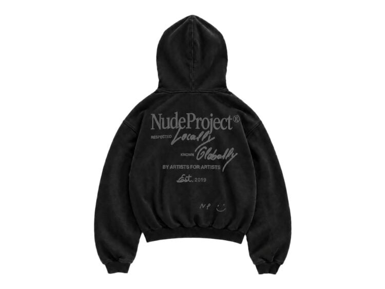 Nude Project Global Soon Zip-Up Hoodie Black