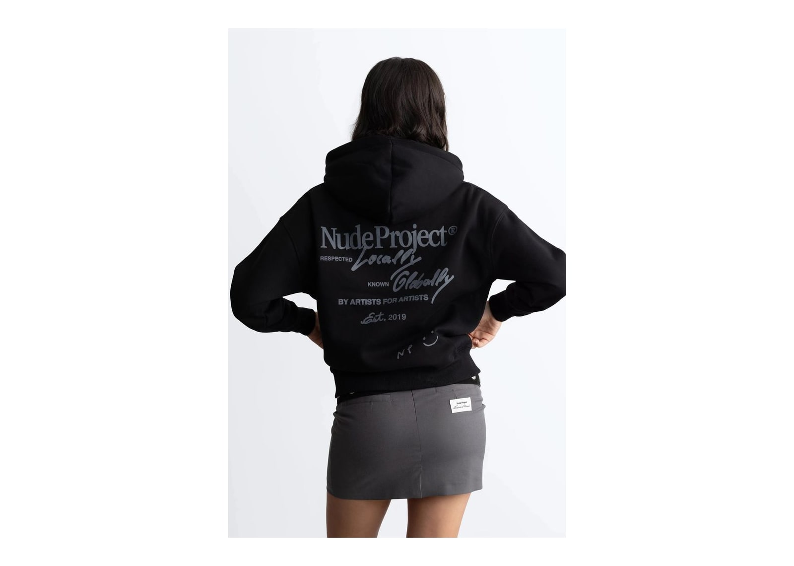 Nude Project Global Soon Zip-Up Hoodie Black - görsel 10