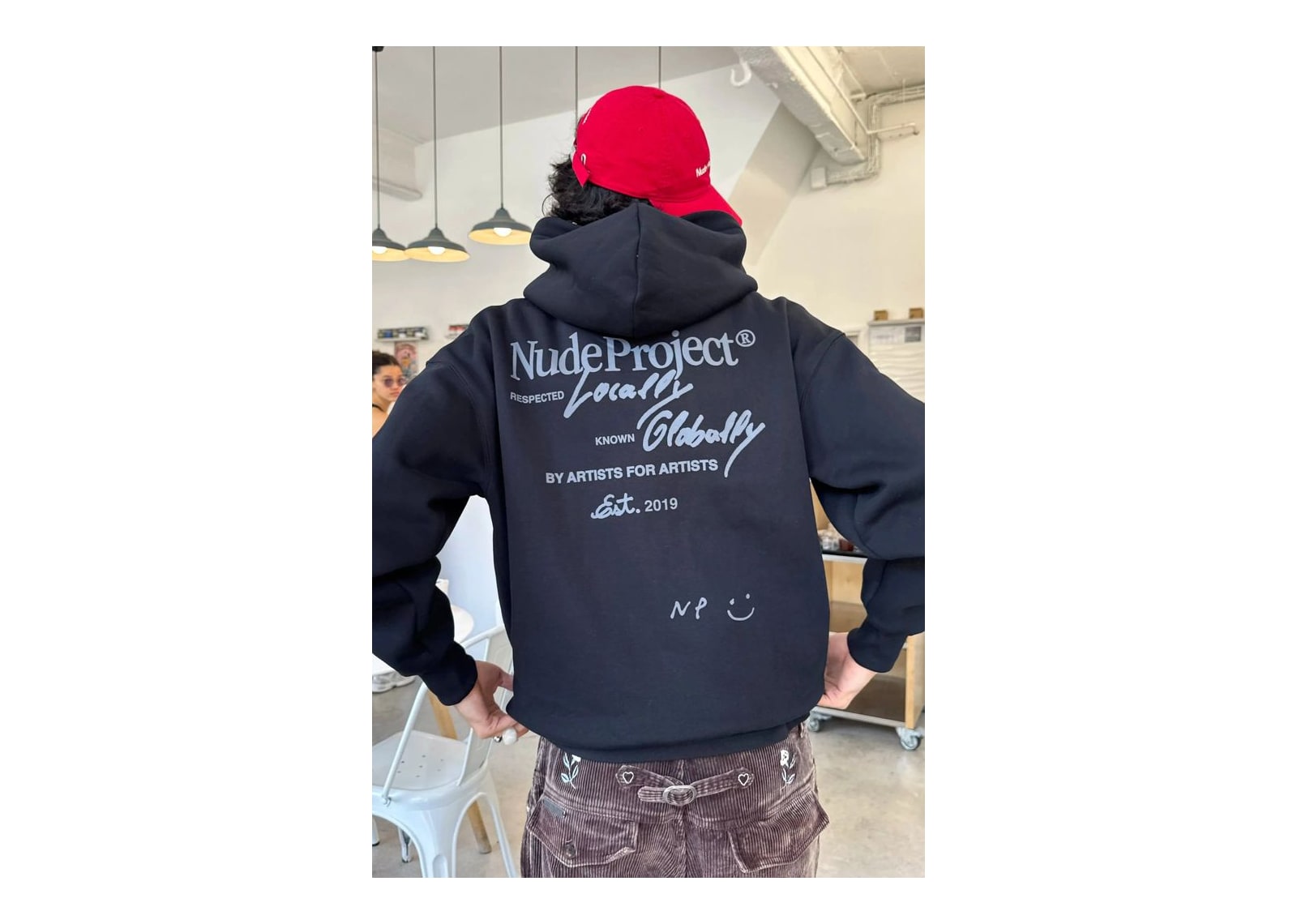 Nude Project Global Soon Zip-Up Hoodie Black - görsel 6
