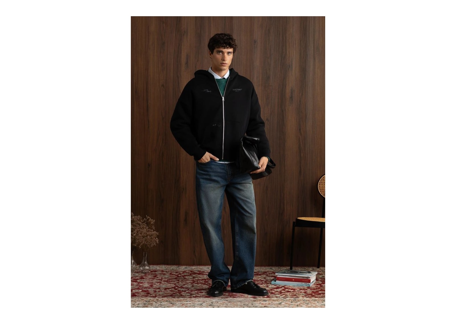 Nude Project Global Soon Zip-Up Hoodie Black - görsel 8