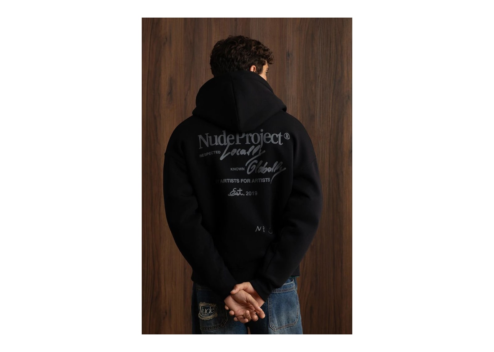 Nude Project Global Soon Zip-Up Hoodie Black - görsel 9
