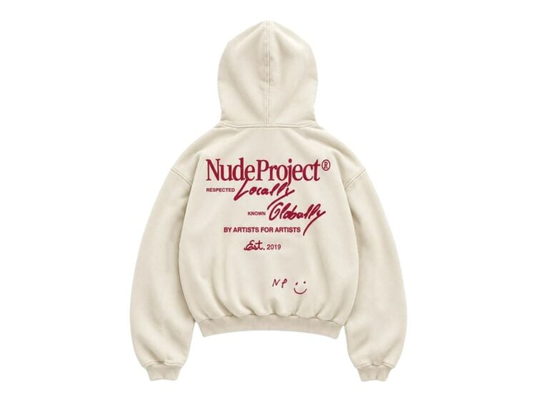Nude Project Global Soon Zip-Up Hoodie Marshmallow