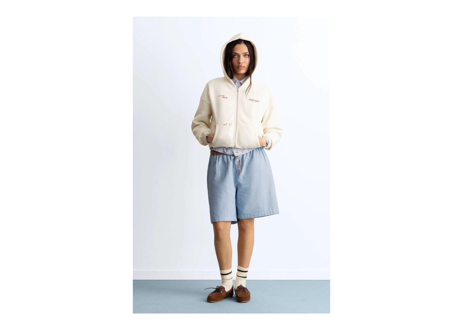 Nude Project Global Soon Zip-Up Hoodie Marshmallow - görsel 10