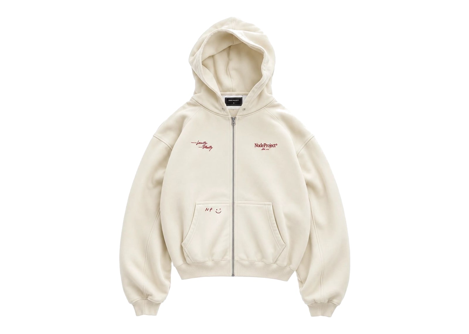 Nude Project Global Soon Zip-Up Hoodie Marshmallow - görsel 3