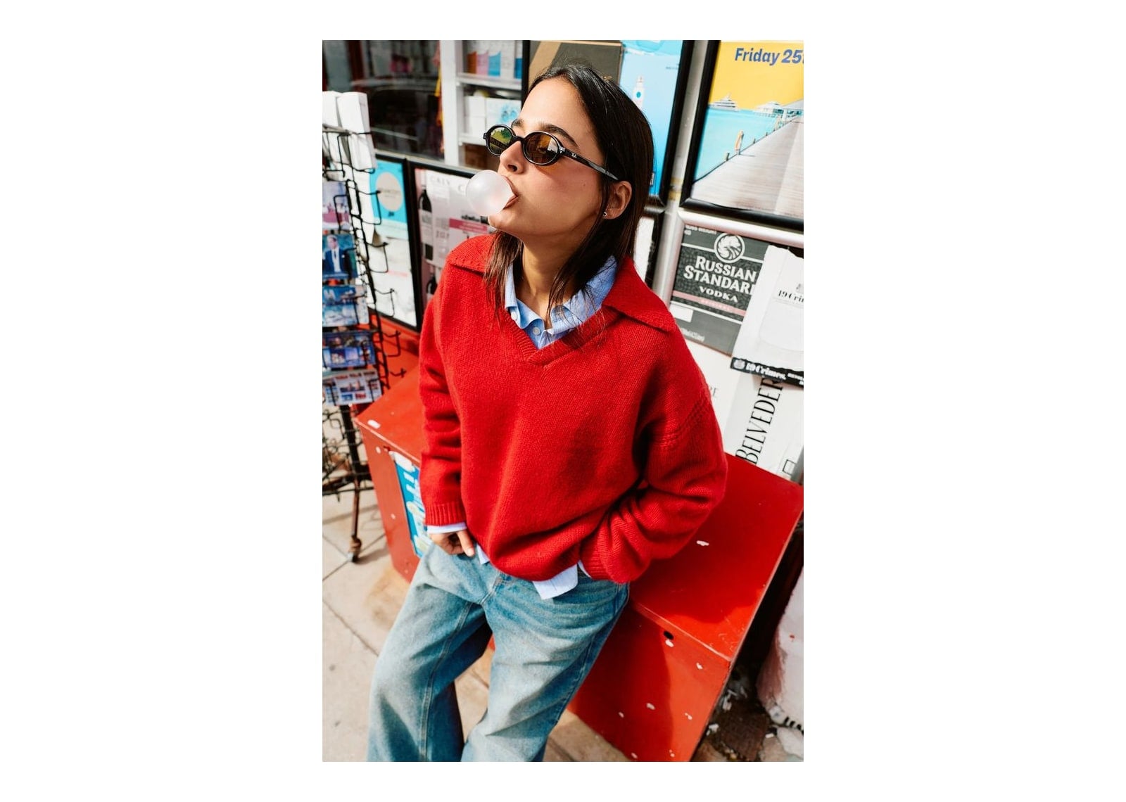 Nude Project Gunner Knit Sweater Red - görsel 9