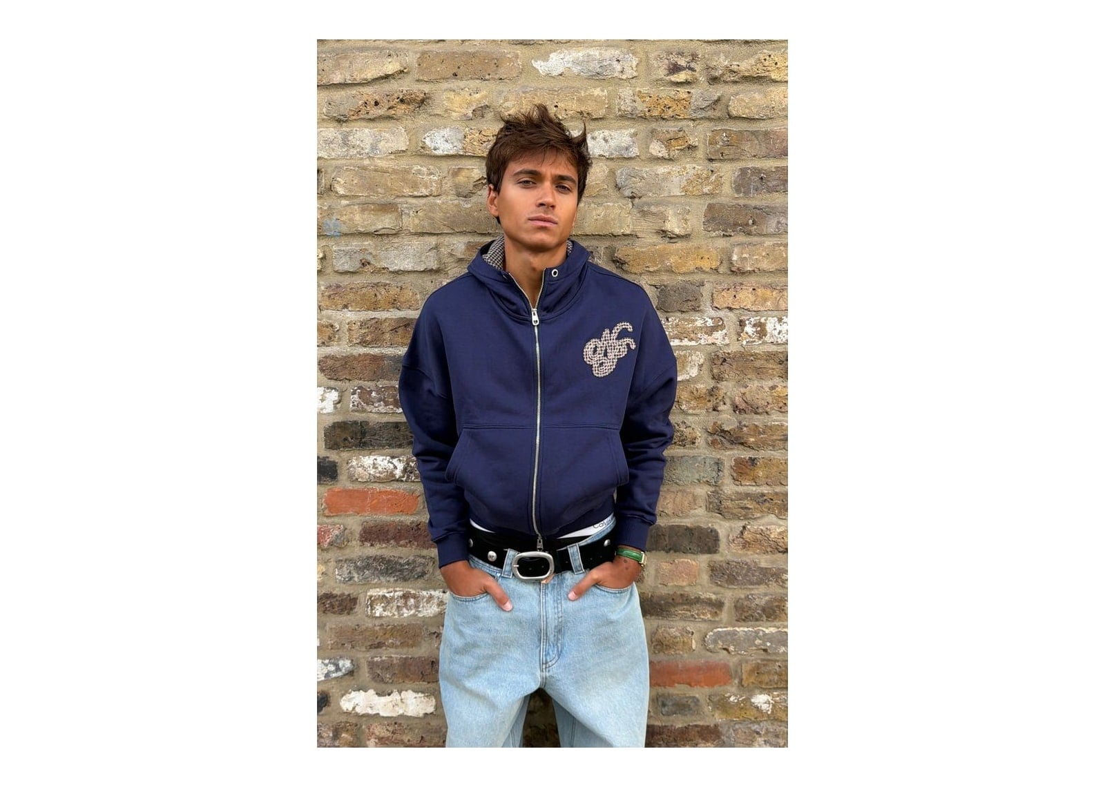 Nude Project Hammers Zip-Up Navy - görsel 3