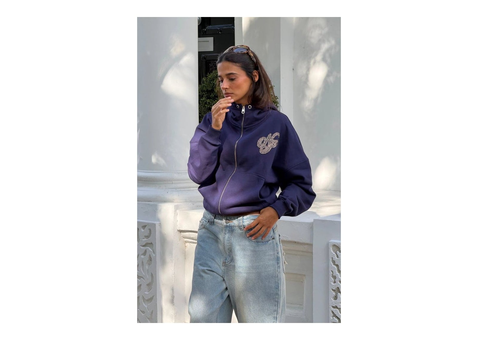 Nude Project Hammers Zip-Up Navy - görsel 5