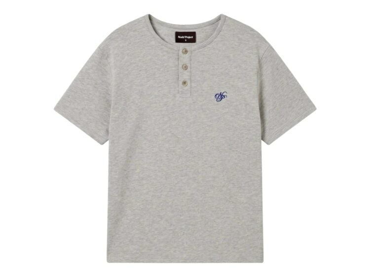 Nude Project Henley Neck Tee White/Grey 2xPack