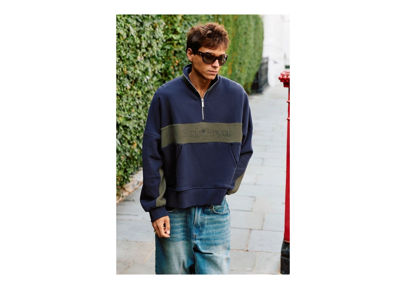 Nude Project Idol Quarter-Zip Navy - görsel 2