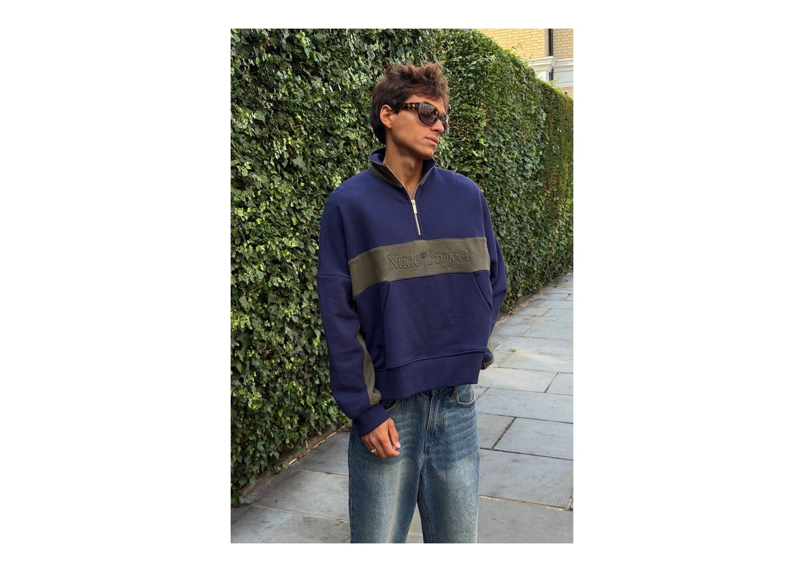 Nude Project Idol Quarter-Zip Navy - görsel 6