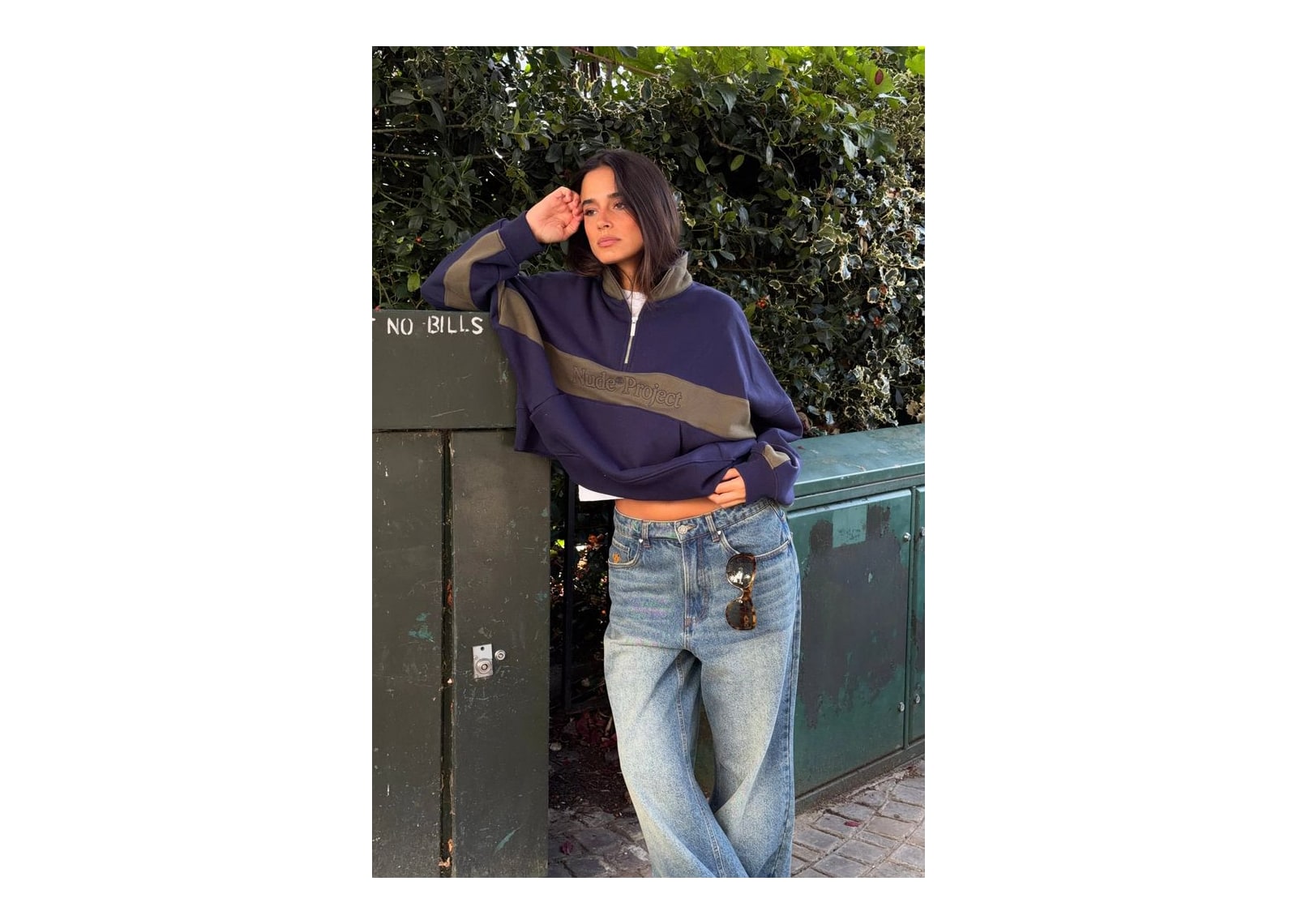 Nude Project Idol Quarter-Zip Navy - görsel 7