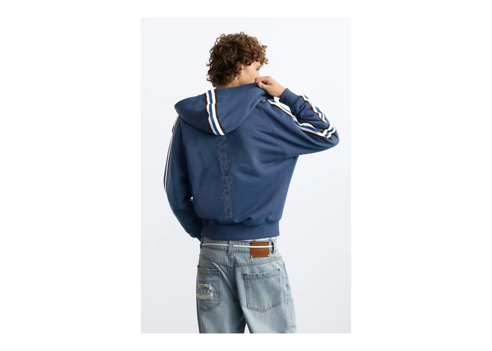Nude Project IT Zip-Up Hoodie Blue - görsel 10