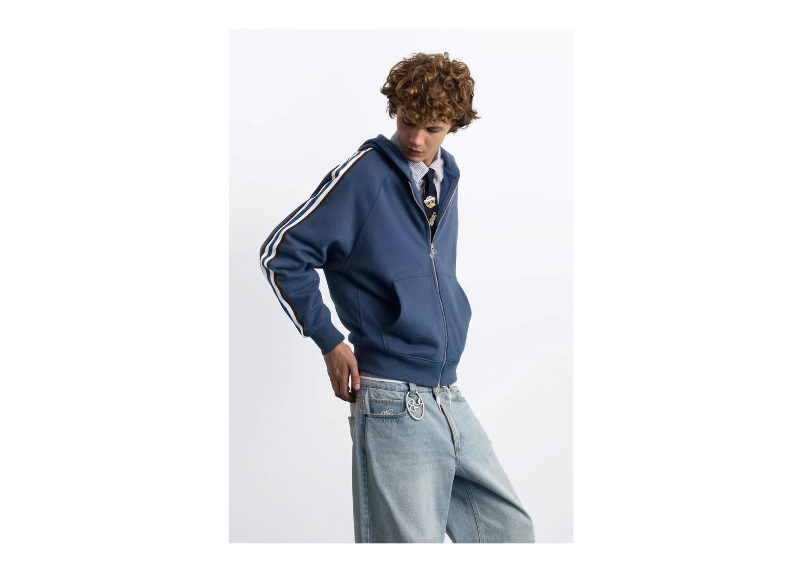 Nude Project IT Zip-Up Hoodie Blue - görsel 6
