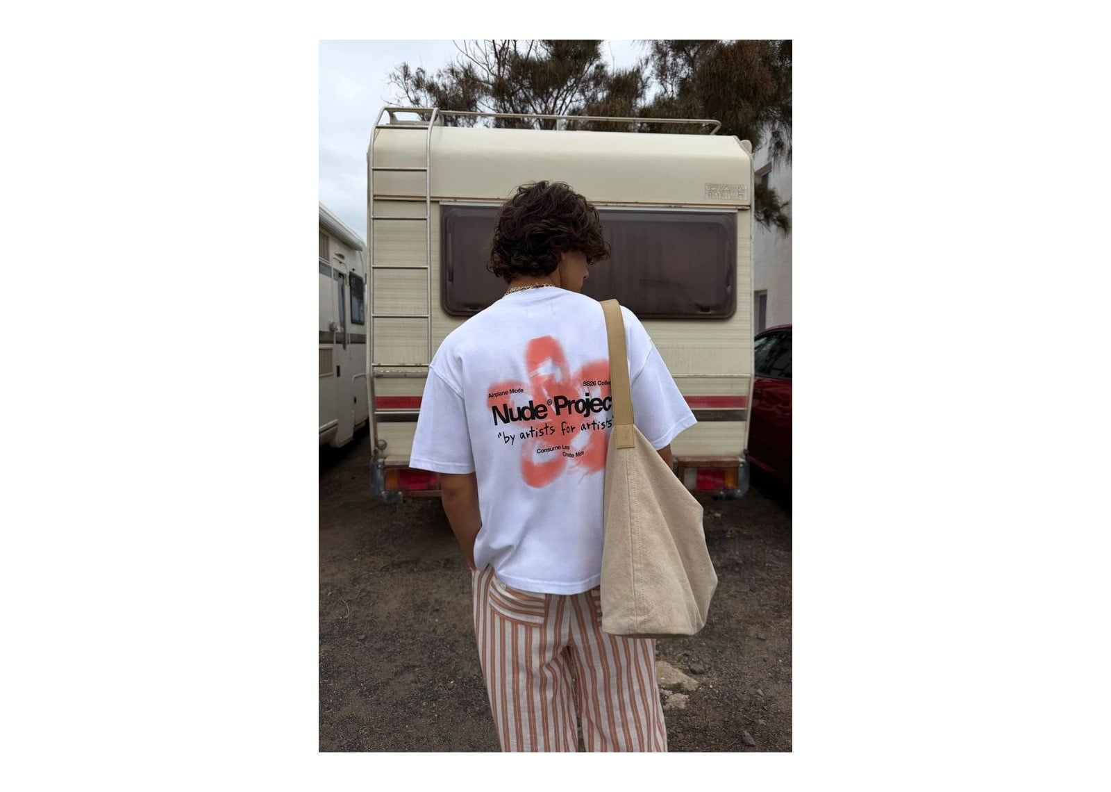 Nude Project Jave Tee White/Orange - görsel 4