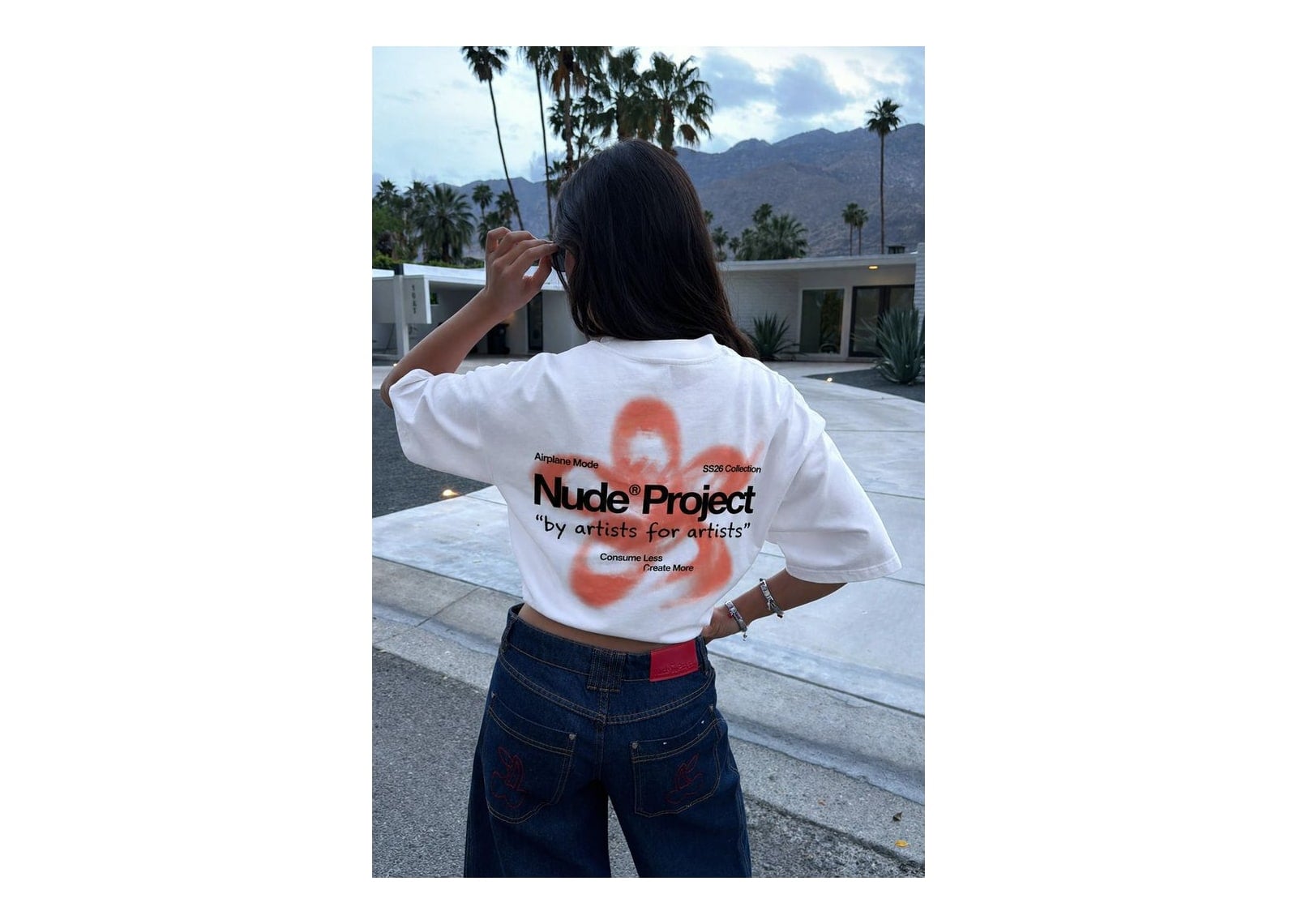 Nude Project Jave Tee White/Orange - görsel 5