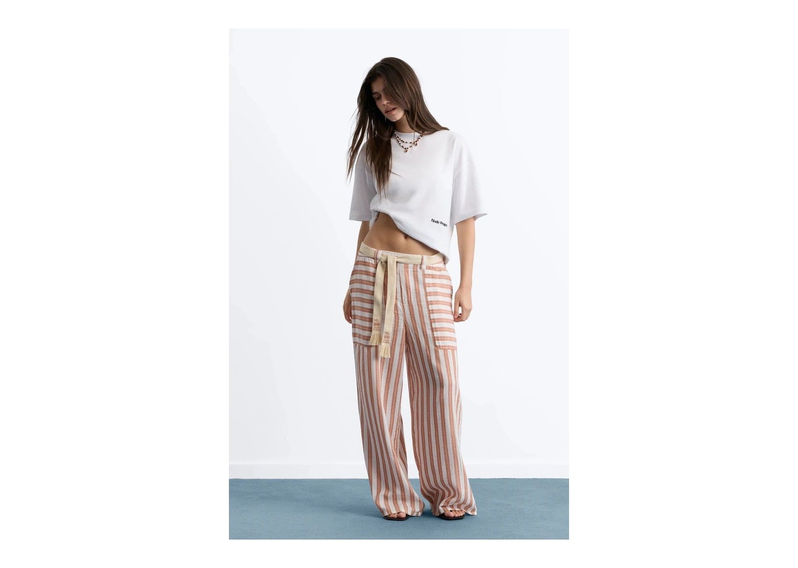 Nude Project Jave Tee White/Orange - görsel 7