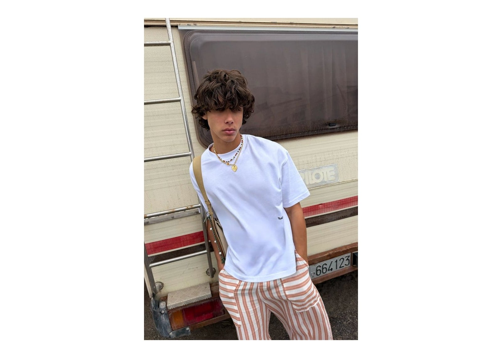 Nude Project Jave Tee White/Orange - görsel 8